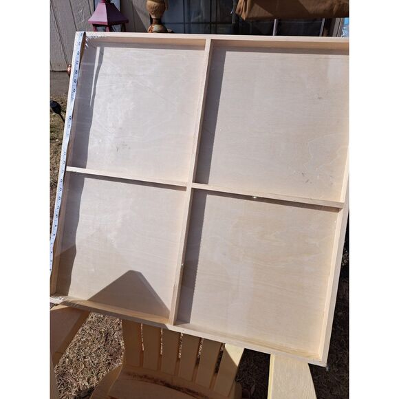 NIB- TWO 30"x 30" Extra Large wooden Shadow Box with 4 separate frames inside - Picture 4 of 10